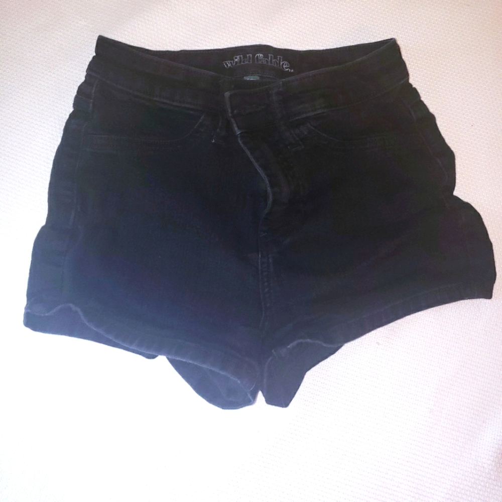 Wild fable black denim high rise jean shorts